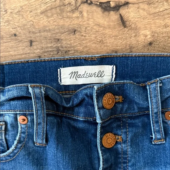 Madewell Distressed Blue Ankle Jeans - Picture 2 of 9